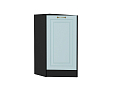 Шкаф нижний торцевой Ницца (816х296х552) graphite/Голубой