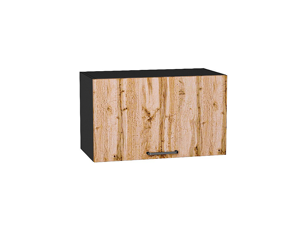 Шкаф верхний горизонтальный Флэт (358х600х318) graphite/wotan oak 2s