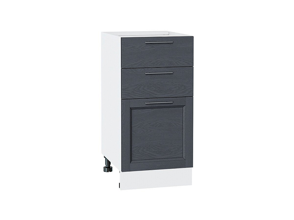 Шкаф нижний с 3-мя ящиками Сканди (816х400х480) Белый/graphite softwood