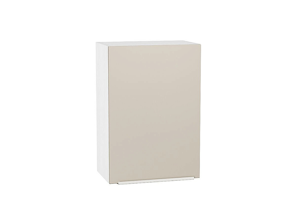 Шкаф верхний с 1-ой дверцей Фьюжн (716х500х320) Белый/cream silk