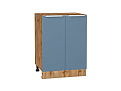 Шкаф нижний с 2-мя дверцами Фьюжн (816х600х480) Дуб Вотан/silky blue
