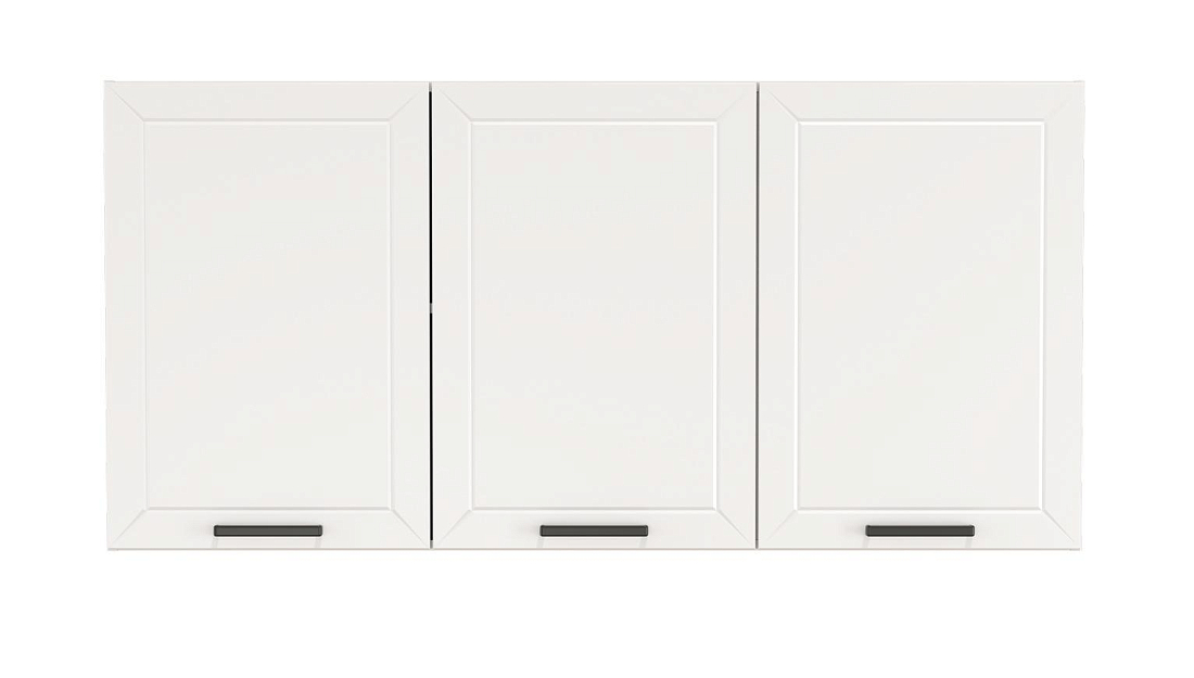 Шкаф навесной Мадрид (1500) белый/ДВПО белый/ПВХ белый