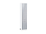 Шкаф пенал с 2-мя дверцами Валерия-М (2132х400х574) Белый/Серый металлик дождь светлый