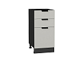 Шкаф нижний с 3-мя ящиками Евро (816х400х478) graphite/Агат