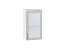Шкаф верхний с 1-ой остекленной дверцей Сканди (716х400х320) Белый/Cappuccino Softwood