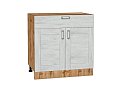 Шкаф нижний с 2-мя дверцами и ящиком Лофт (816х800х480) Дуб Вотан/nordic oak