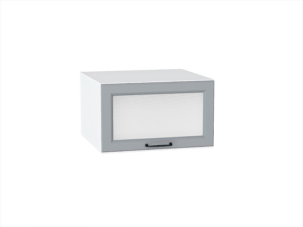 Шкаф верхний горизонтальный остекленный с увеличенной глубиной Ницца (358х600) Белый/magnum