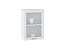 Шкаф верхний с 1-ой остекленной дверцей Ницца (716х500х318) Белый/Белый