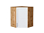 Шкаф верхний угловой Сканди (716х600х600) Дуб Вотан/White Softwood
