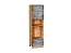 Шкаф пенал с 1-ой дверцей и ящиком под технику Флэт (2132х600х574) Дуб Вотан/Temple Stone 2S