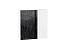 Шкаф верхний прямой угловой Валерия-М (716х700х345) Белый/Черный металлик дождь