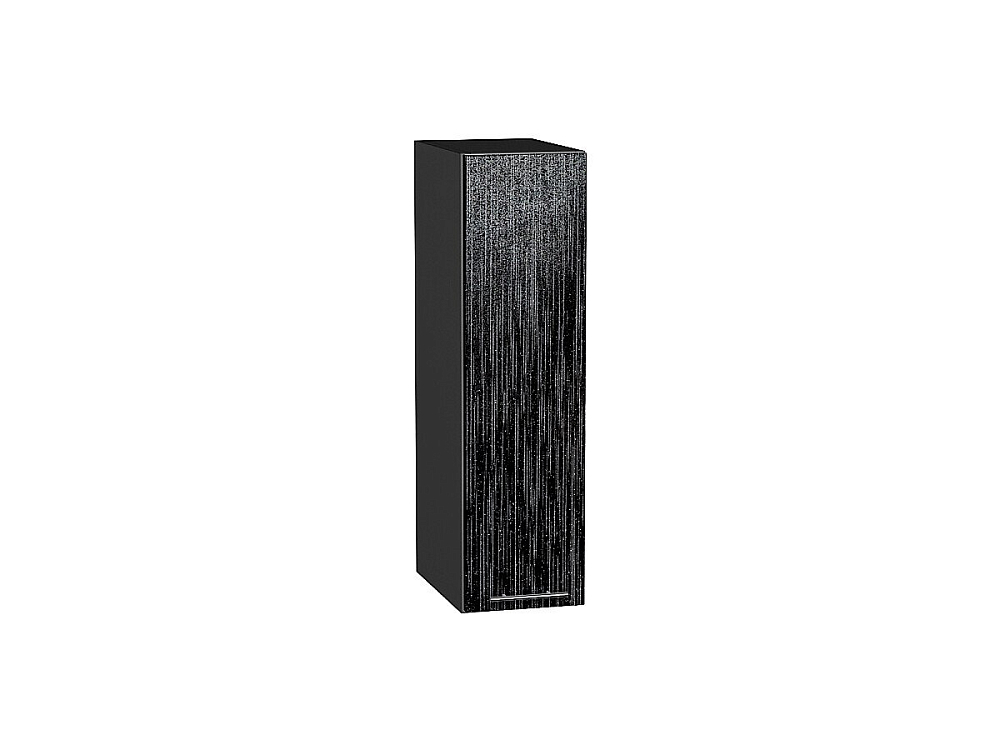 Шкаф верхний бутылочница Валерия-М (716х200х318) graphite/Черный металлик дождь