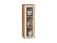 Шкаф верхний с 1-ой остекленной дверцей Ницца (920х300х318) Дуб Вотан/Агат