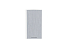 Шкаф верхний торцевой Валерия-М (716х300х304) Белый/Серый металлик дождь светлый