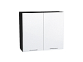 Шкаф верхний с 2-мя дверцами Валерия-М (716х800х318) graphite/Белый металлик