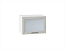 Шкаф верхний горизонтальный остекленный Сканди (358х500х320) Белый/Cappuccino Softwood