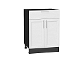 Шкаф нижний с 2-мя дверцами и ящиком Сканди (816х600х480) graphite/white softwood