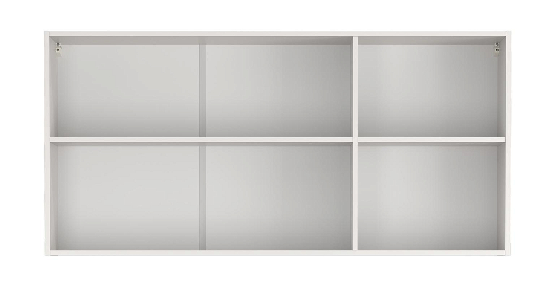 Шкаф навесной Мадрид (1500) белый/ДВПО белый/ПВХ белый