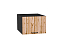 Шкаф верхний горизонтальный глубокий Флэт (358х500х574) Graphite/Wotan Oak 2S