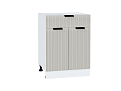 Шкаф нижний с 2-мя дверцами и ящиком Евро Лайн (816х600х478) Белый/Агат