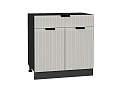 Шкаф нижний с 2-мя дверцами и ящиком Евро Лайн (816х800х478) graphite/Агат