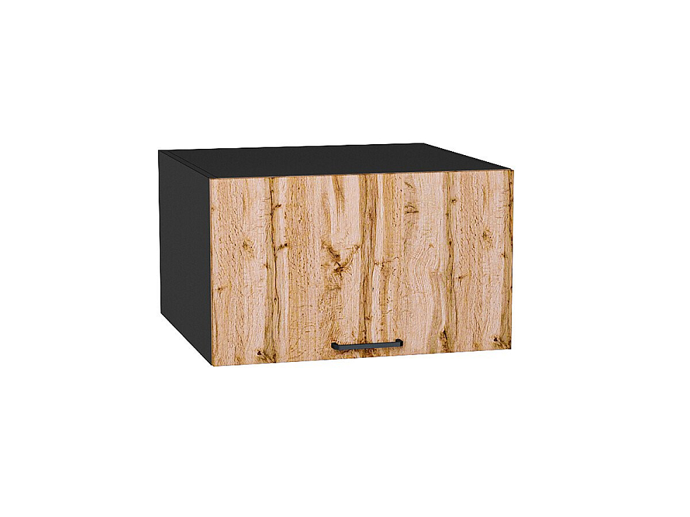Шкаф верхний горизонтальный глубокий Флэт (358х600х574) graphite/wotan oak 2s