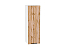 Шкаф верхний с 1-ой дверцей Флэт (920х300х318) Белый/Wotan Oak 2S
