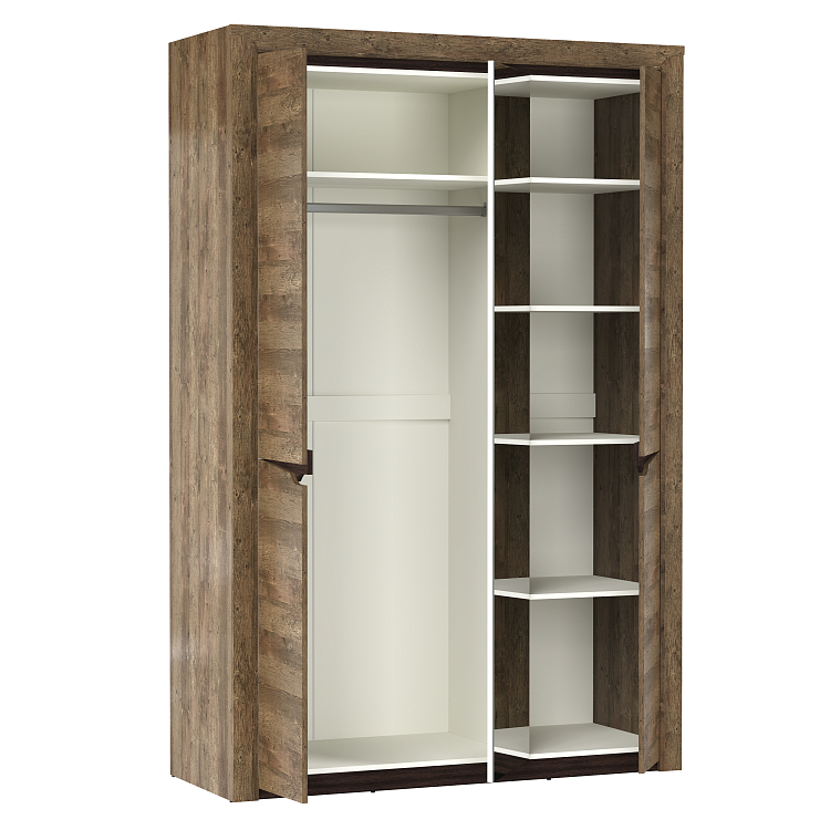 Шкаф для одежды 33.02 Лючия (3-х дв.) кейптаун/венге/белый/ДВПО белый/зеркало