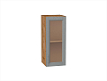 Шкаф верхний с 1-ой остекленной дверцей Сканди (716х300х320) Дуб Вотан/grey softwood