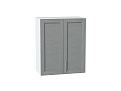 Шкаф верхний с 2-мя дверцами Сканди (716х600х320) Белый/grey softwood