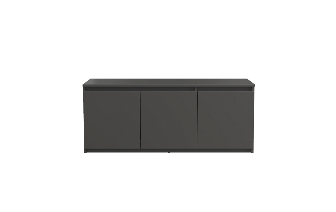 Тумба 82.05 Берген (3-х дв.) диамант серый/ДВПО белый