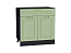 Шкаф нижний с 2-мя дверцами и ящиком Ницца (816х800х478) Graphite/Дуб оливковый