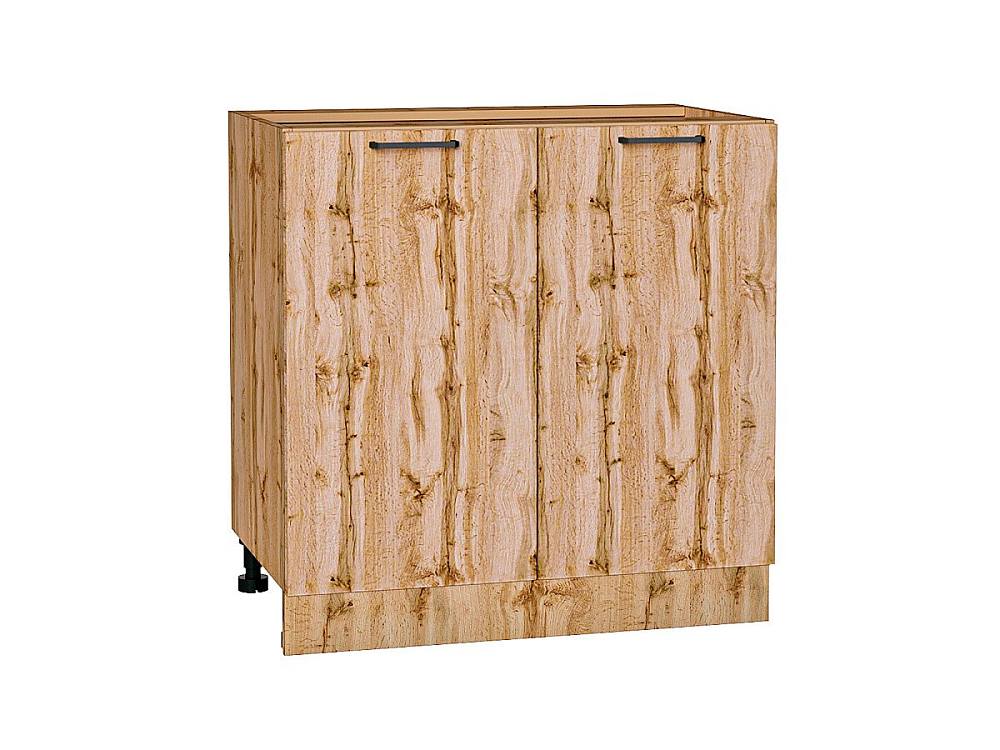 Шкаф нижний с 2-мя дверцами Флэт (816х800х478) Дуб Вотан/wotan oak 2s