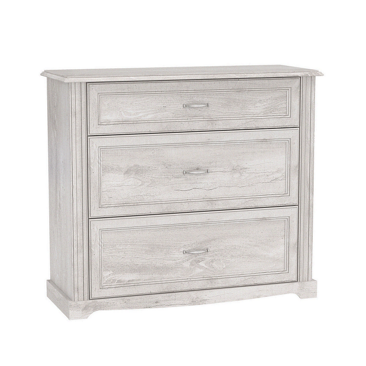 Комод 32.12 Сохо бетон пайн белый/профиль бетон пайн белый патина/ДВПО белый