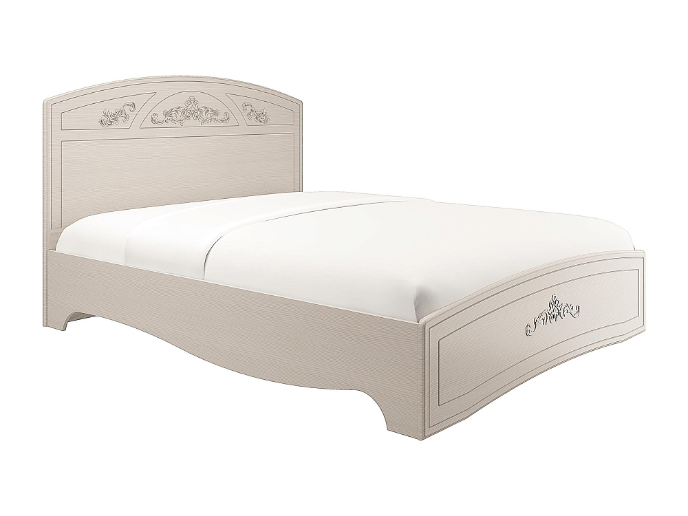 Кровать двуспальная Каролина с настилом (1200) (Патина) патина/вудлайн кремовый/сандал белый