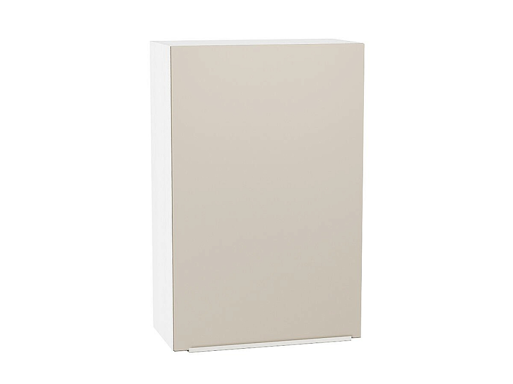 Шкаф верхний с 1-ой дверцей Фьюжн (920х600х320) Белый/cream silk