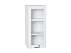 Шкаф верхний с 1-ой остекленной дверцей Барселона (920х400х324) Белый/Белый