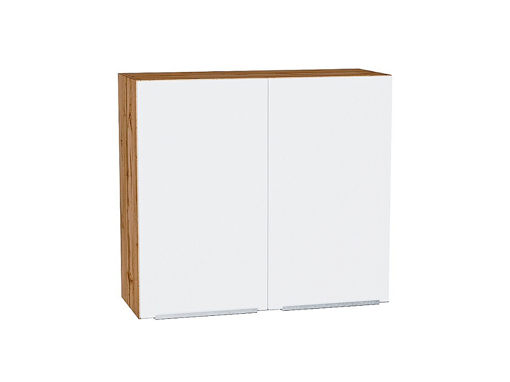 Шкаф верхний с 2-мя дверцами Фьюжн (716х800х320) Дуб Вотан/silky white