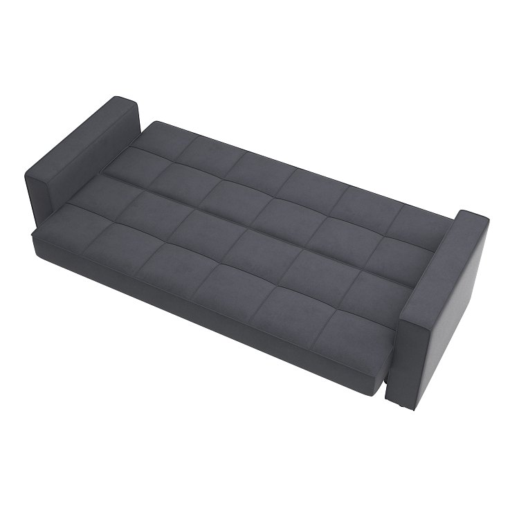 Луи / Диван - кровать 3-х местный (2 думки) велюр parma 27 темно-серый