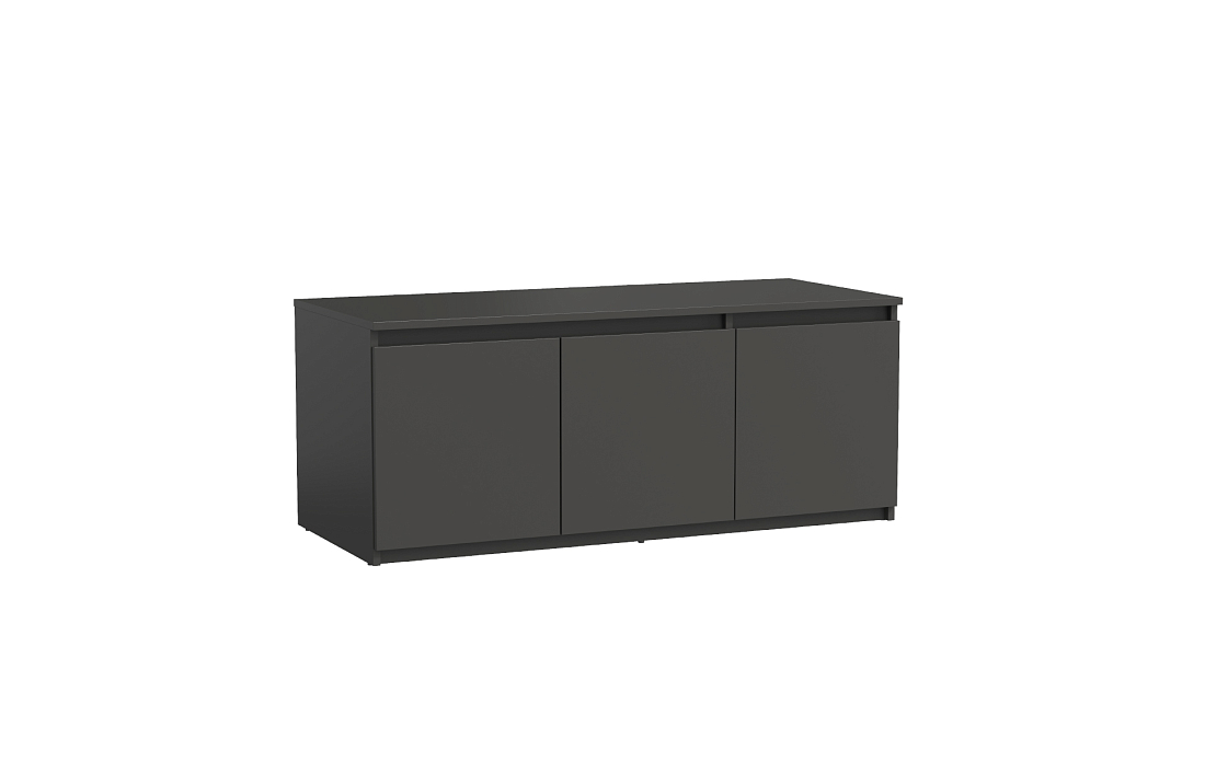 Тумба 82.05 Берген (3-х дв.) диамант серый/ДВПО белый