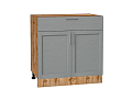 Шкаф нижний с 2-мя дверцами и ящиком Сканди (816х800х480) Дуб Вотан/grey softwood