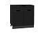 Шкаф нижний с 2-мя дверцами и ящиком Евро Лайн (816х800х478) Graphite/Антрацит