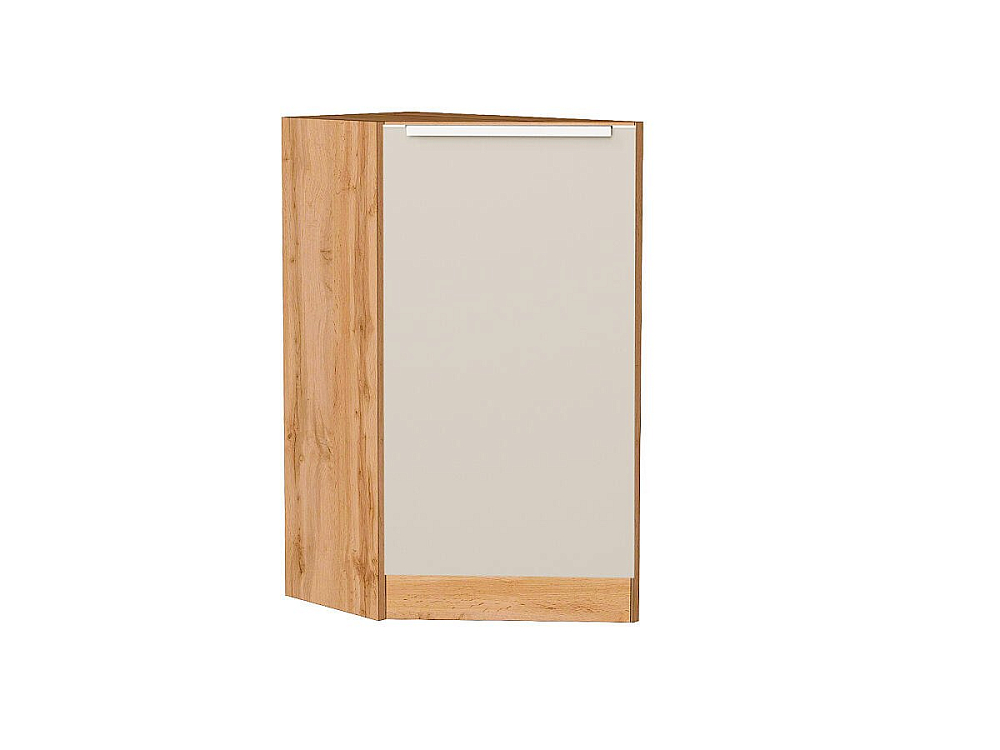 Шкаф нижний торцевой Фьюжн (816х296х554) Дуб Вотан/cream silk