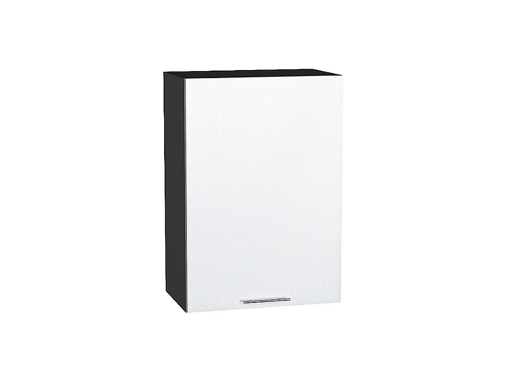 Шкаф верхний с 1-ой дверцей Валерия-М (716х500х318) graphite/Белый металлик