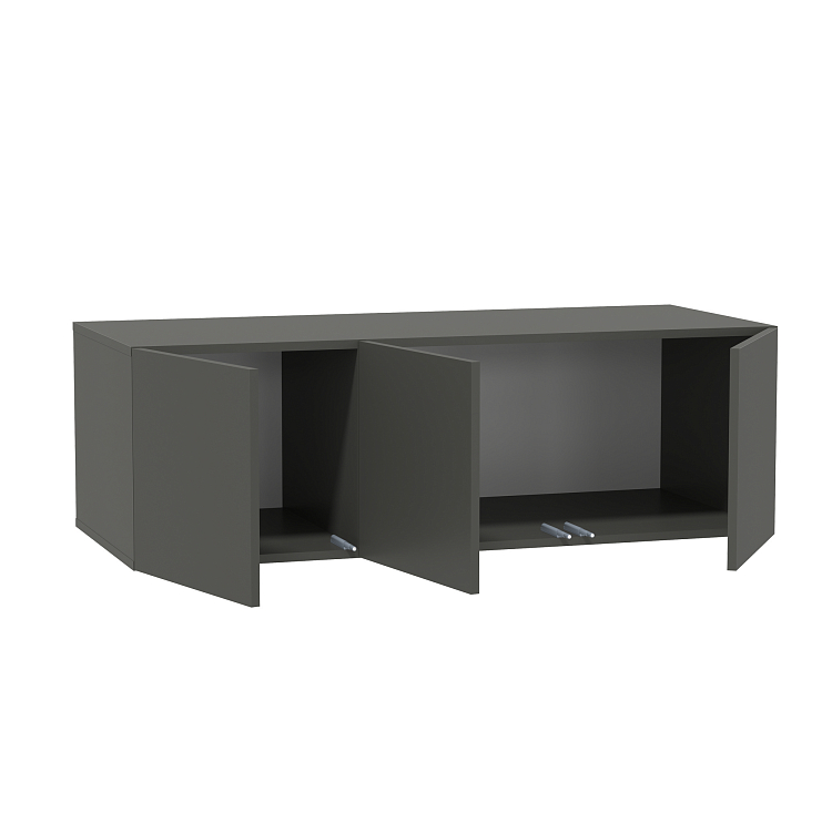 Тумба 95.05 Марко (3-х дв) диамант серый/ДВПО белый