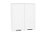Шкаф верхний с 2-мя дверцами Глетчер (920х800х318) Белый/Айленд Силк