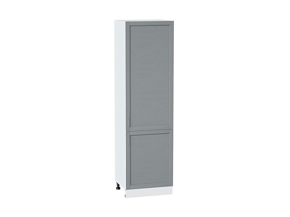 Шкаф пенал с 2-мя дверцами Сканди (2132х600х576) Белый/grey softwood