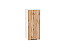 Шкаф верхний с 1-ой дверцей Флэт (716х300х318) Белый/Wotan Oak 2S