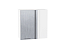 Шкаф верхний прямой угловой Валерия-М (716х700х345) Белый/Серый металлик дождь светлый