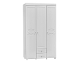 Шкаф комбинированный 3-х дверный Монако белый/ПВХ белое дерево